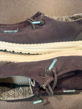 ~~Hey Dude Wendy Cordouroy Carbon  Blue Women's Lightweight Sneaker US 8  SMOKE/